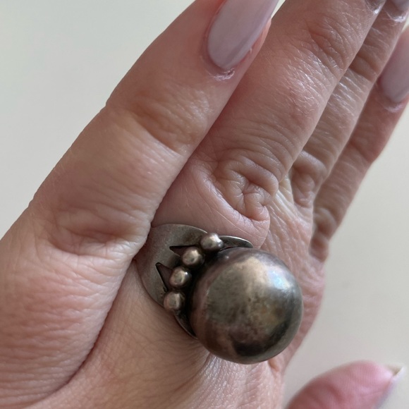 Fred Harvey era Ball Ring Sterling Silver - Picture 9 of 10